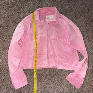 Trendy Pink Cropped Jacket